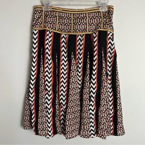 Ranna Gill Anthropologie A Line Skirt-Knee Length-Multicolor-Size 16